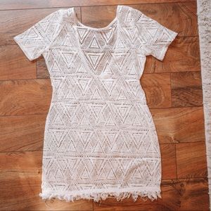 White Lace Xhilaration Swimsuit Cover Small